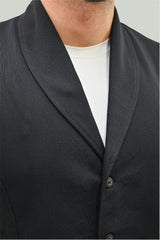 Premium Co-Ord Set Half Sleeve (Round Collar) - Black