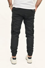 Stretchable Cotton Cargo - Black