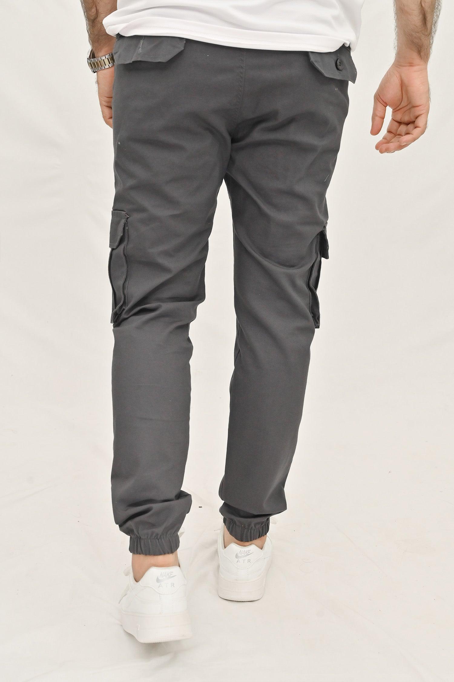 Stretchable Cotton Cargo - Dark Grey