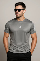 Adi Dri-Fit T-Shirt - Grey - Drizzle.pk