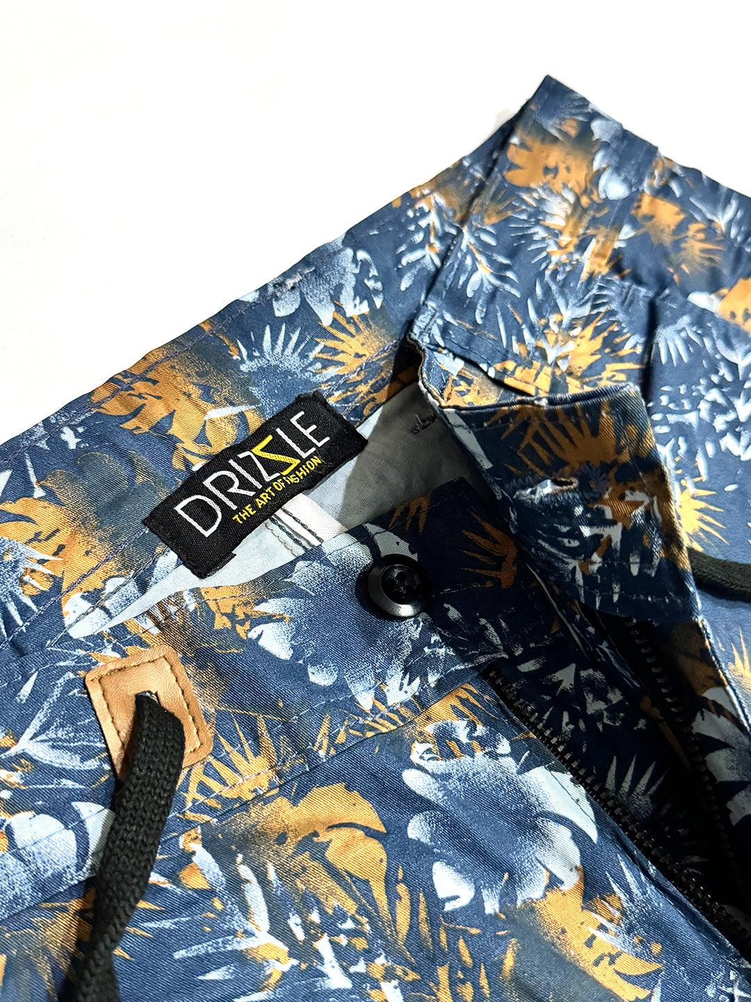 Cotton Shorts - Floral Pattern - Drizzle.pk