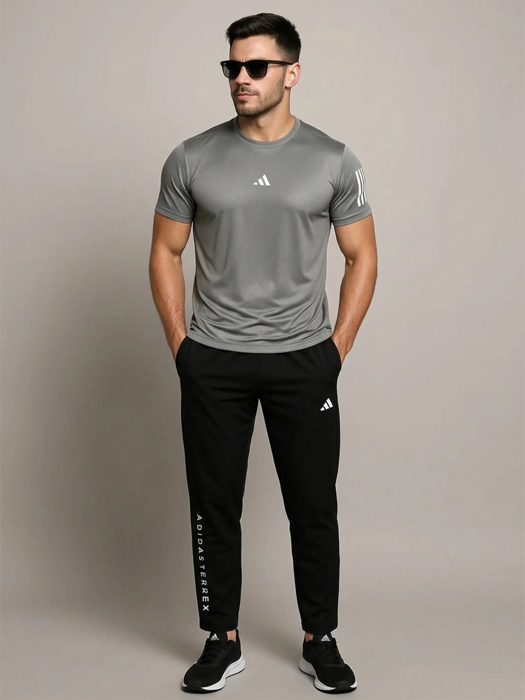 Dri Fit Combo Set - Grey / Black