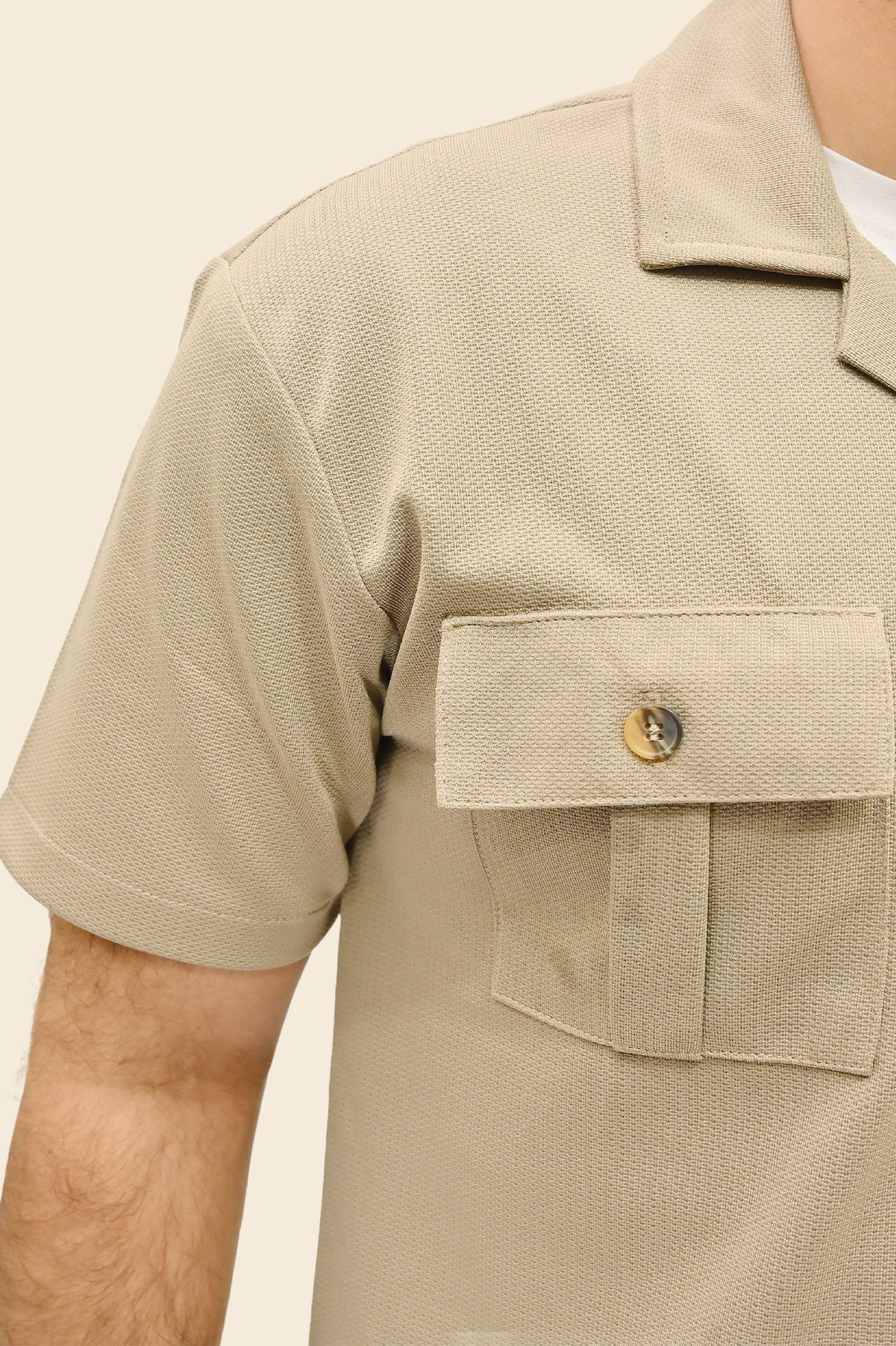Premium Co-Ord Set Half Sleeve - Skin - Drizzle.pk