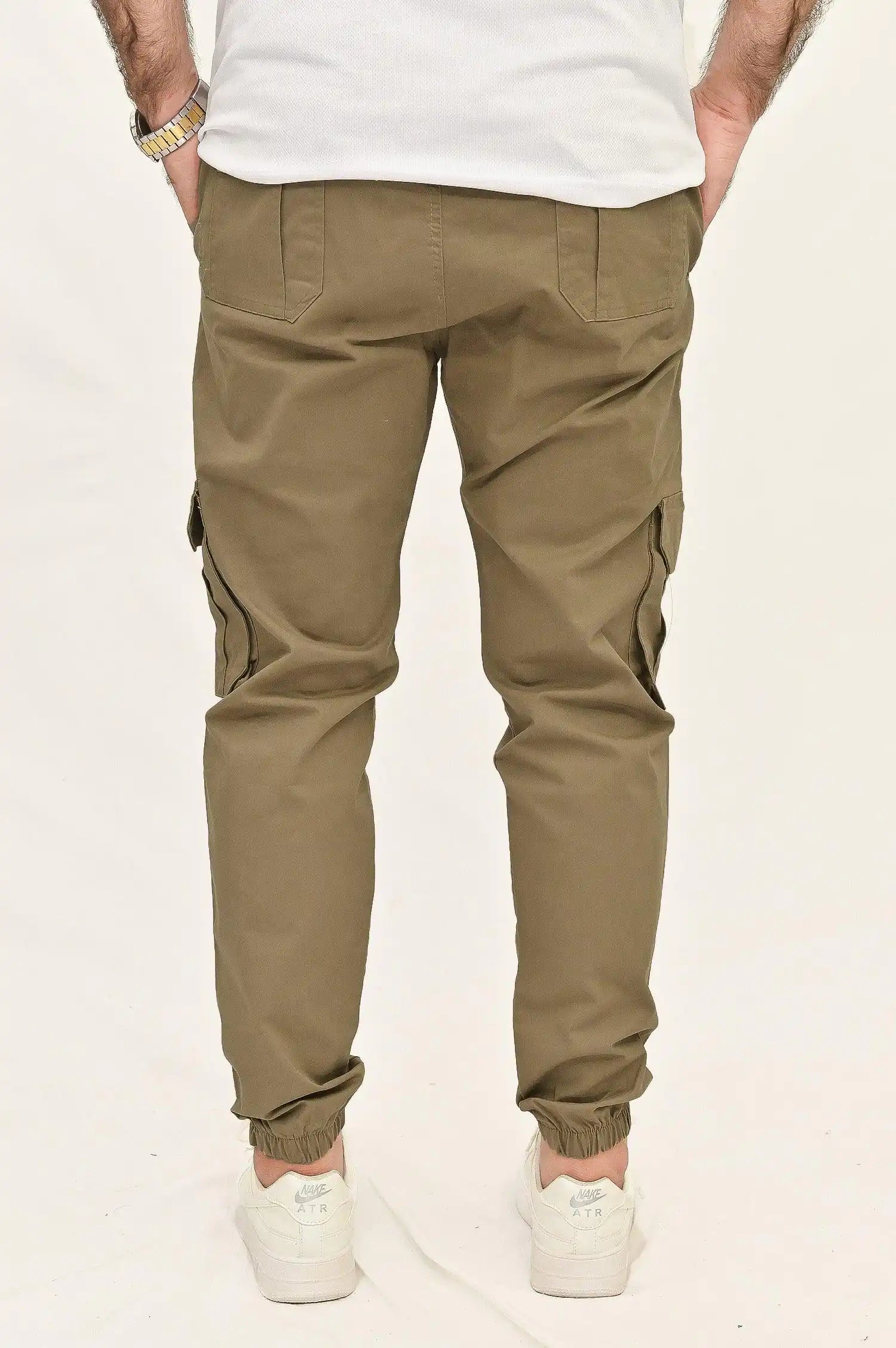 Stretchable Cotton Cargo - Green - Drizzle.pk