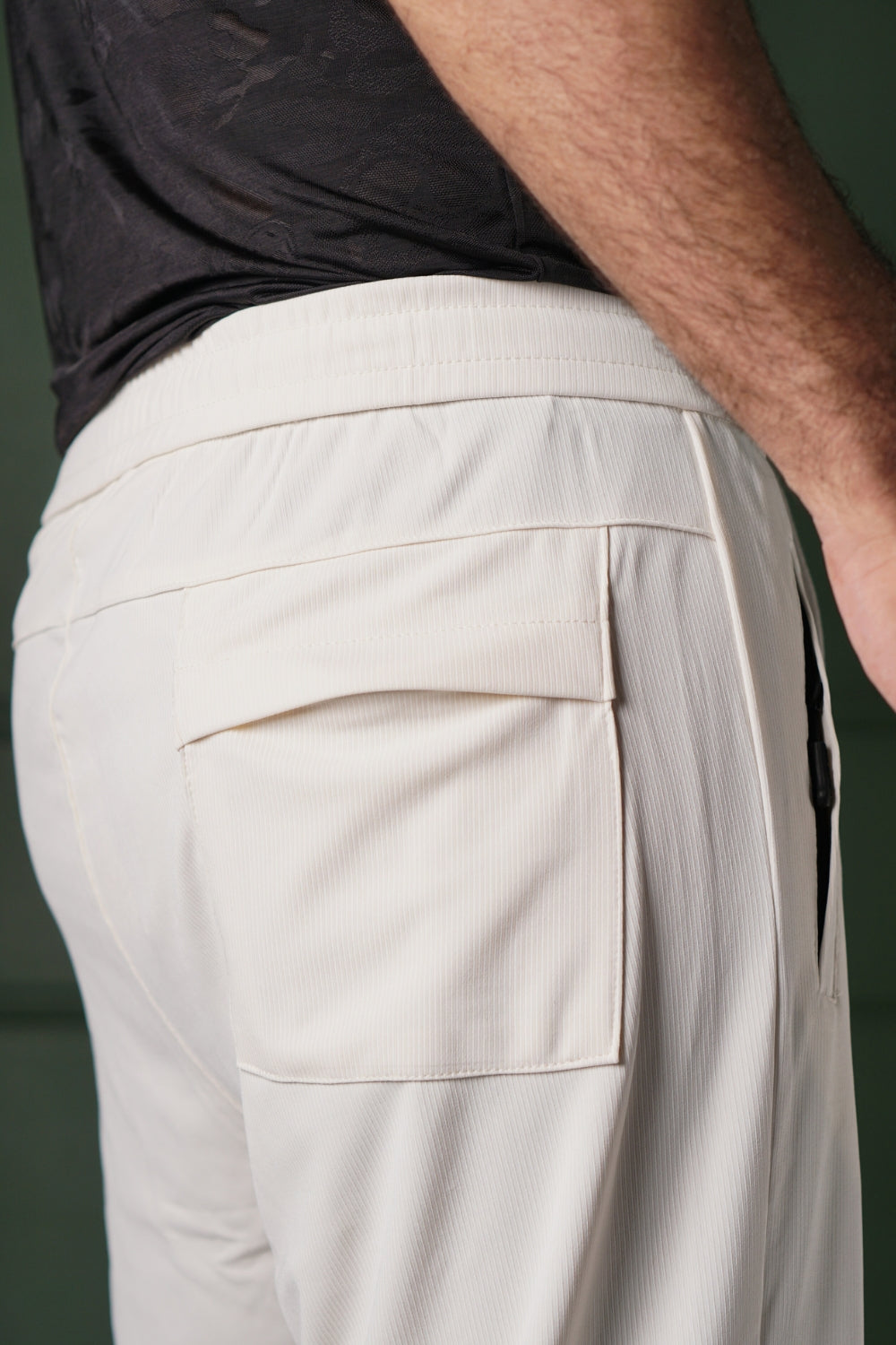 Poplin Straight Fit Trouser - Off White