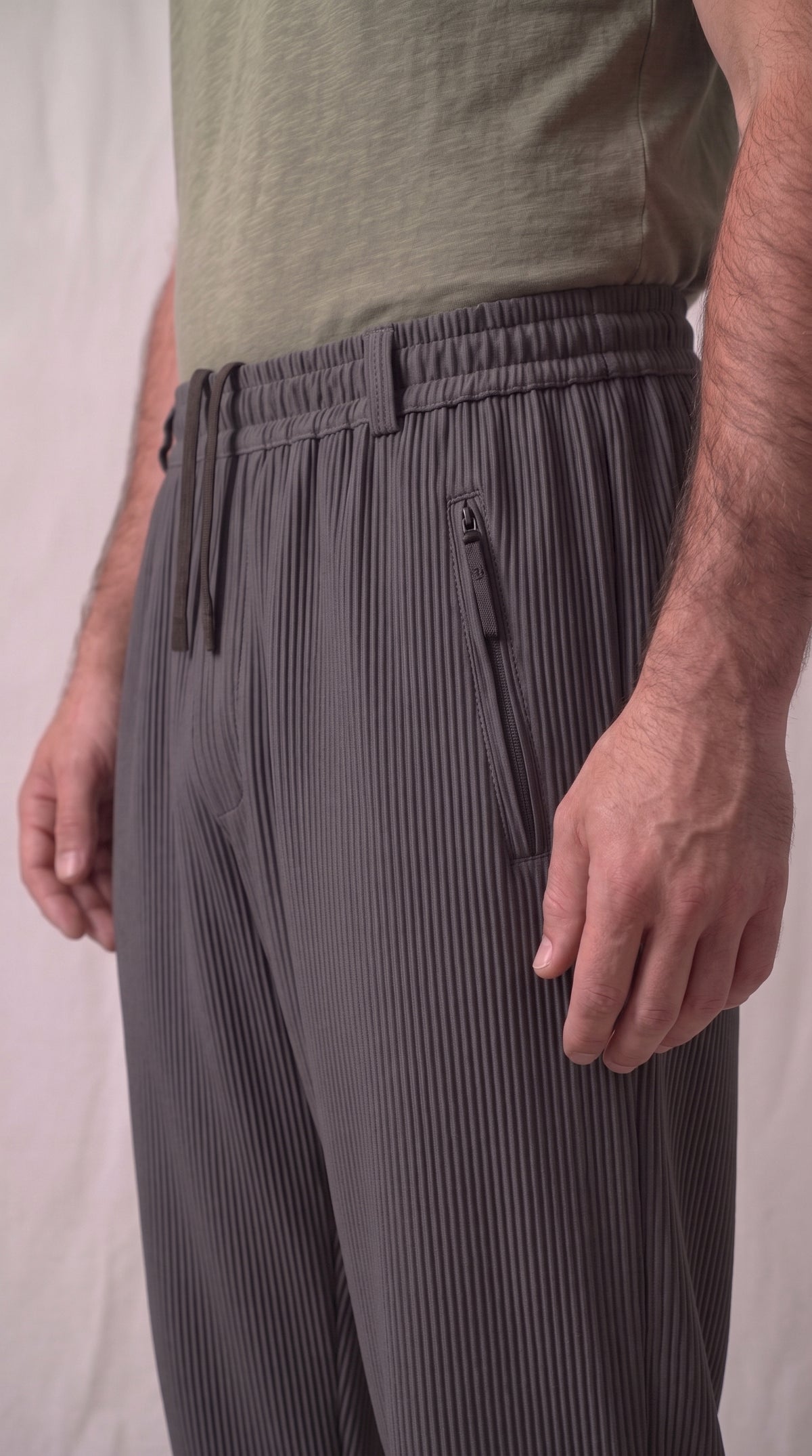 Imported Relax-Fit Lining Trouser - Dark Grey