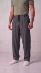 Imported Relax-Fit Lining Trouser - Dark Grey